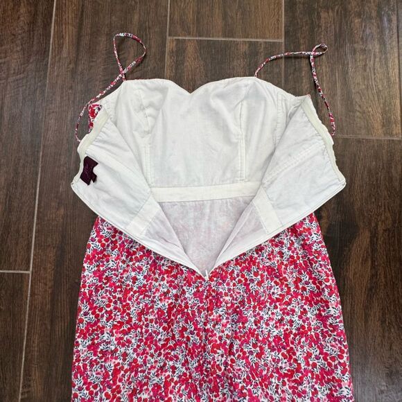 J Crew x Liberty of London Wiltshire Fit & Flare Midi Dress, Floral Berry, Sz 8T - Picture 14 of 17